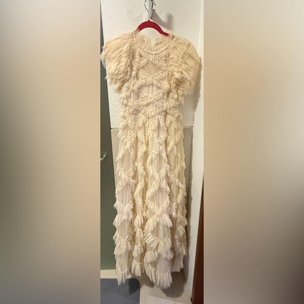 Needle & Thread Cream Ruffled Maxi Dress - Picture 12 of 12